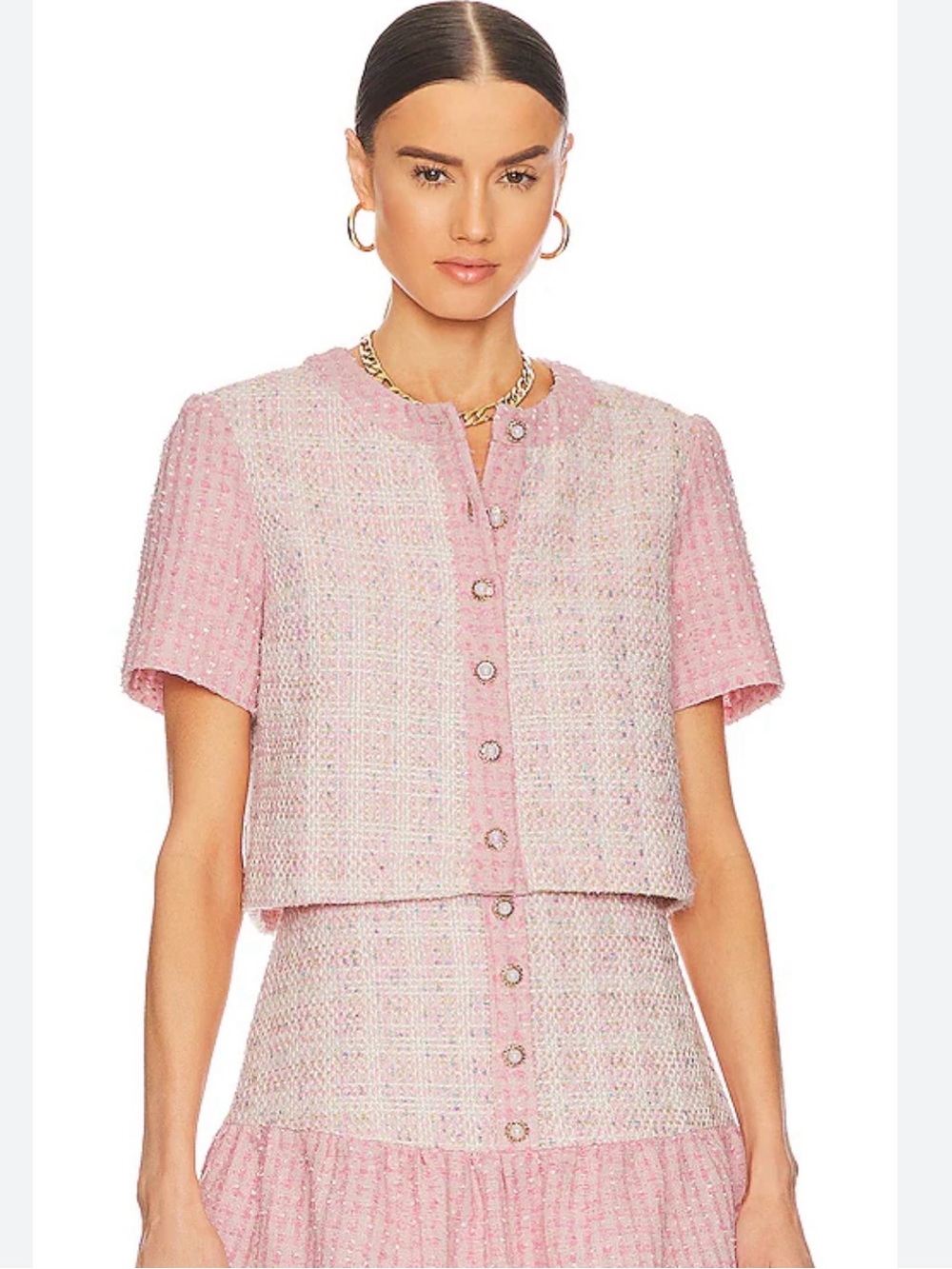 ⭐️NWT Amanda UpRichard Braswwll Pennington Tweed Top⭐️